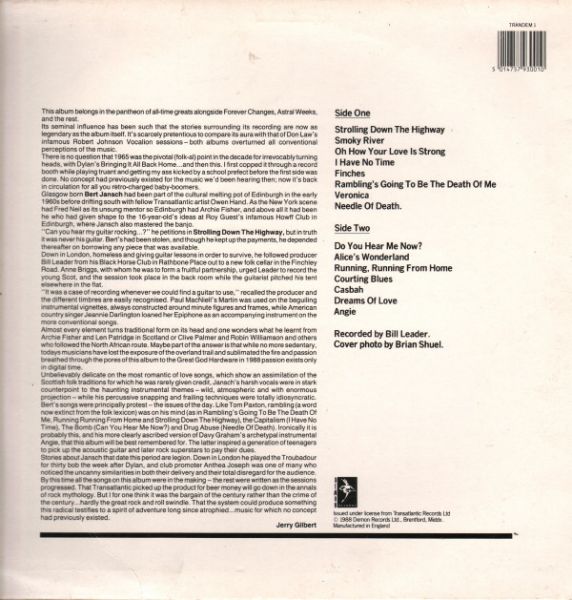 <em>Bert Jansch</em> back cover