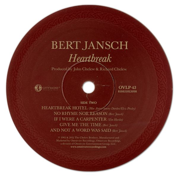 <em>Heartbreak</em> LP label side two