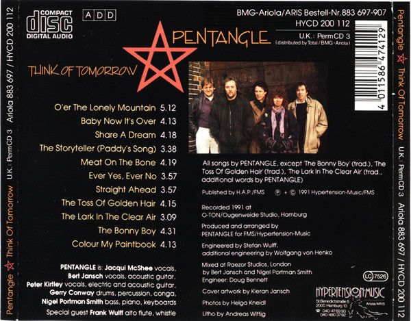 <em>Think Of Tomorrow</em> back cover