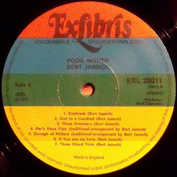 <em>Poor Mouth</em> LP side 2