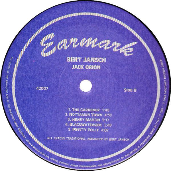 <em>Jack Orion</em> LP side B