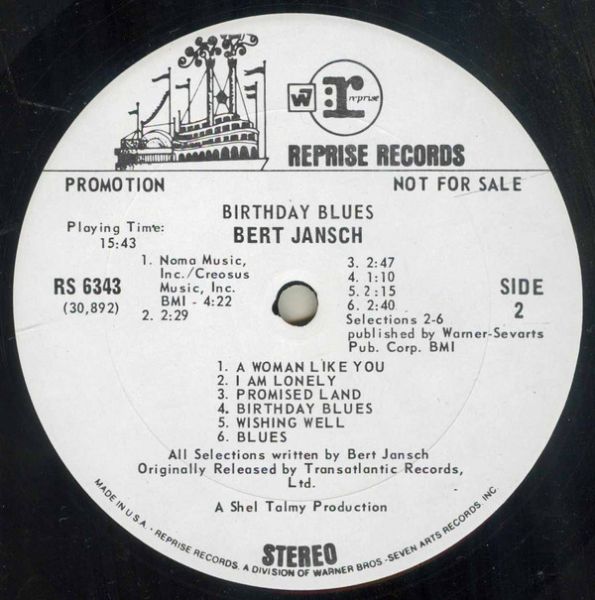 <em>Birthday Blues</em> LP side two (promotional release)
