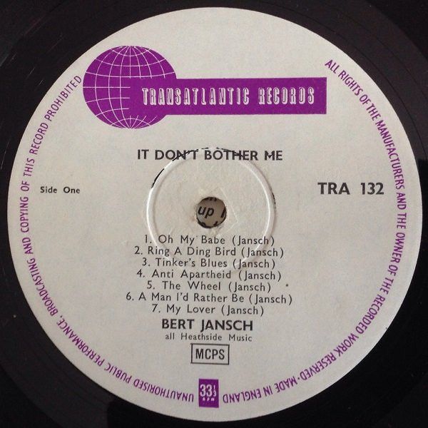 <em>It Don't Bother Me</em> LP side one
