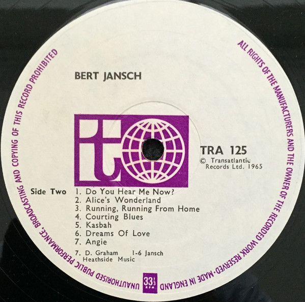 <em>Bert Jansch</em> LP side two
