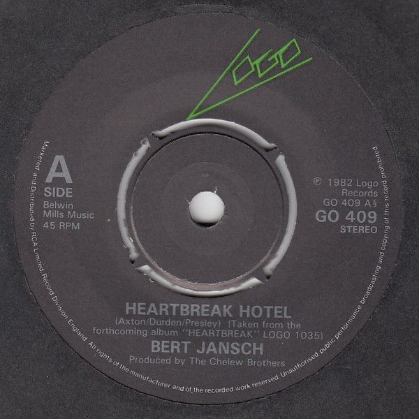 <em>Heartbreak Hotel</em> disc side A