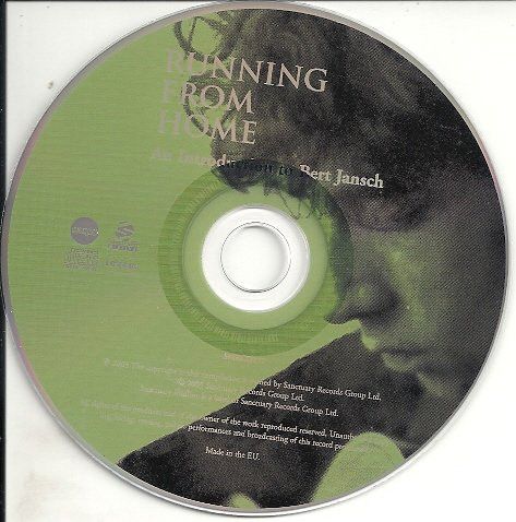 <em>Running From Home: An Introduction To Bert Jansch</em> CD front