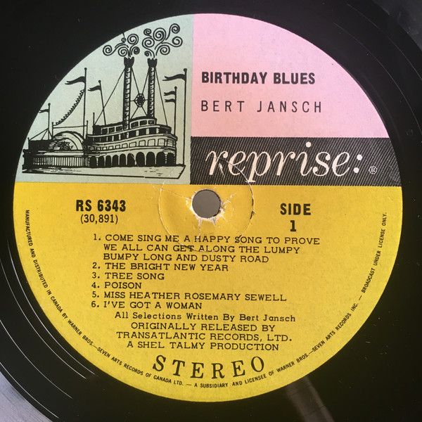 <em>Birthday Blues</em> LP side one (Canadian release)