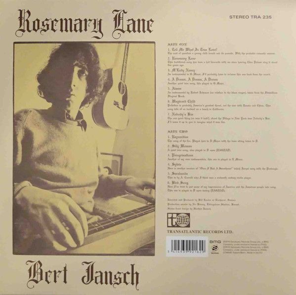 <em>Rosemary Lane</em> back cover