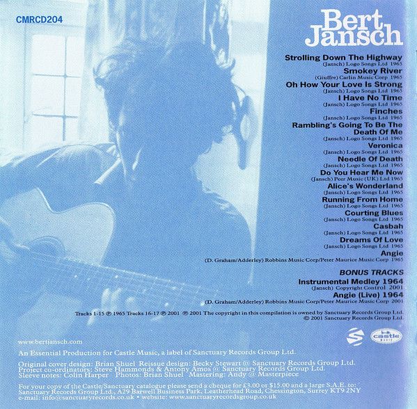 <em>Bert Jansch</em> back booklet