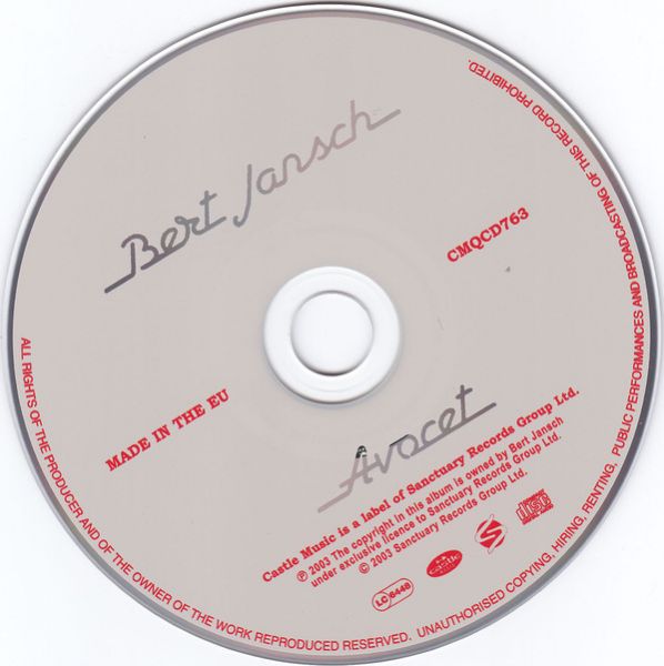 <em>Avocet</em> CD face