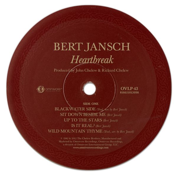 <em>Heartbreak</em> LP label side one