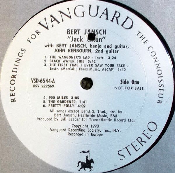 <em>Jack Orion</em> LP side one (US promotional)