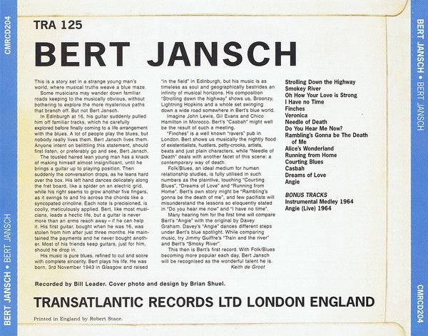 <em>Bert Jansch</em> back cover