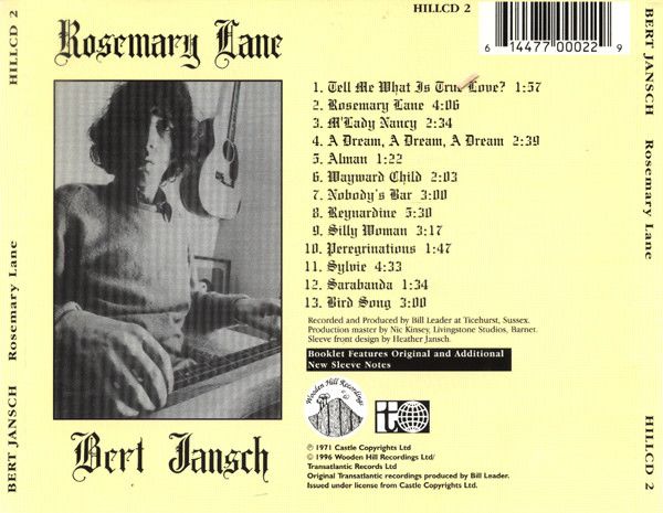 <em>Rosemary Lane</em> back cover
