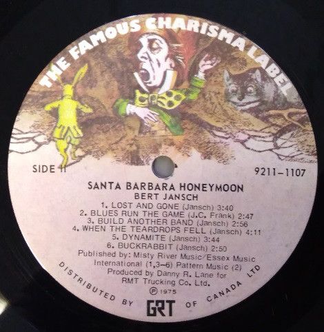 <em>Santa Barbara Honeymoon</em> LP side 2