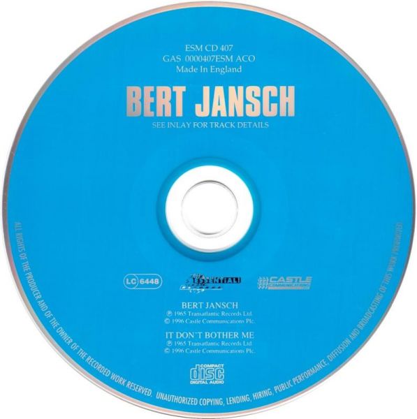 <em>Bert Jansch / It Don't Bother Me</em> CD
