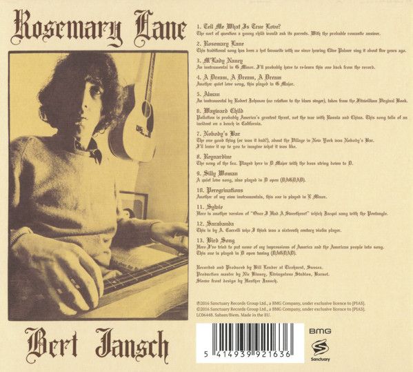<em>Rosemary Lane</em> back cover