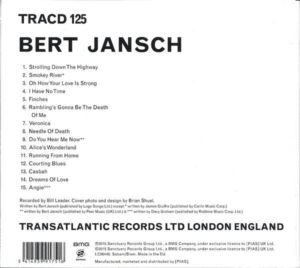 <em>Bert Jansch</em> back cover