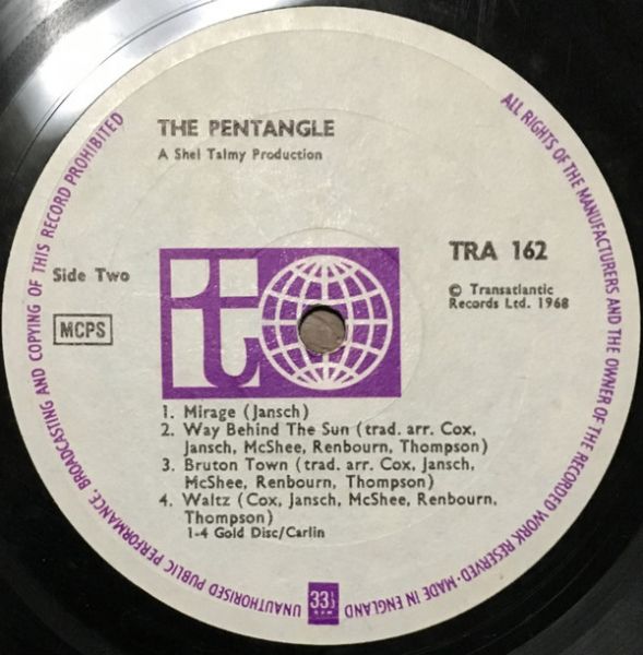 <em>The Pentangle</em> LP side two