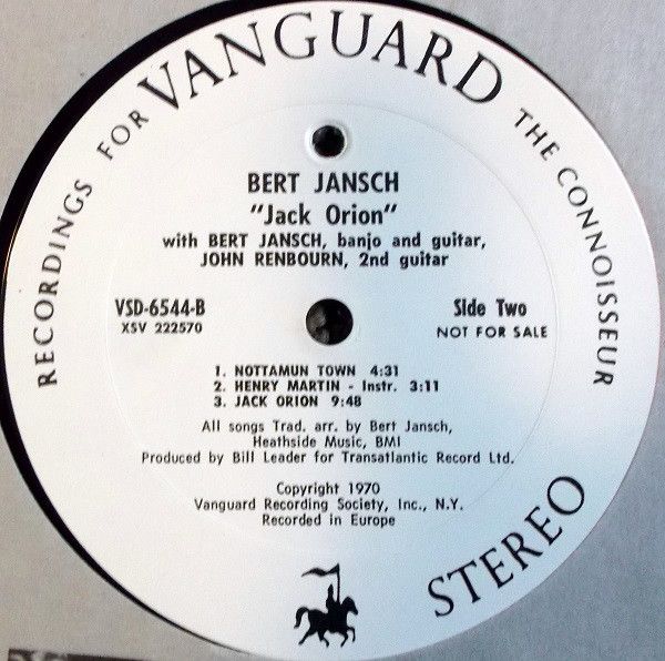 <em>Jack Orion</em> LP side two (US promotional)