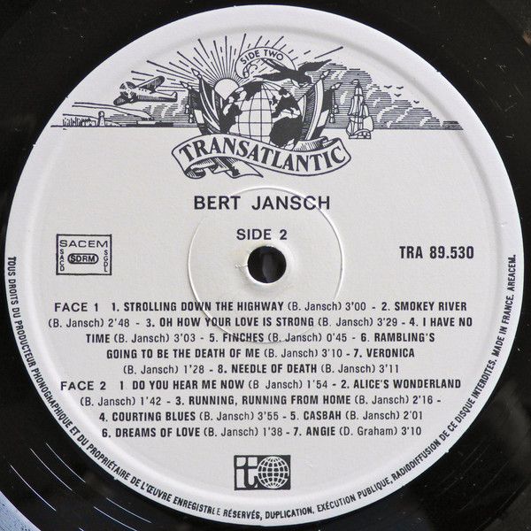 <em>Bert Jansch</em> LP side one